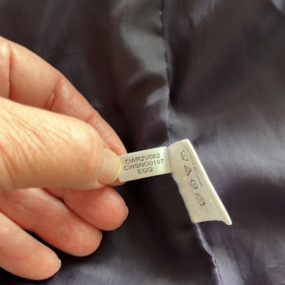 Calvin Klein purple quilted zip up coat size small removable hood collar - Picture 7 of 16